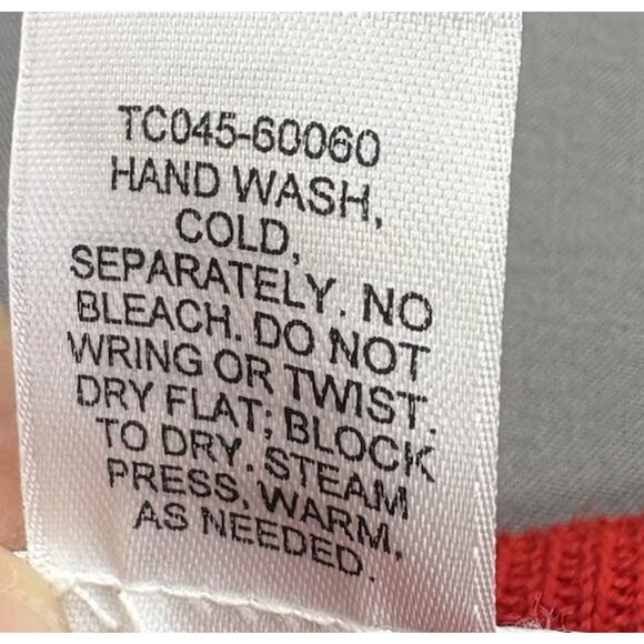 Pendleton Red Cable Knit Short Sleeve Sweater 100% Cotton Size XL NWT - Picture 6 of 7